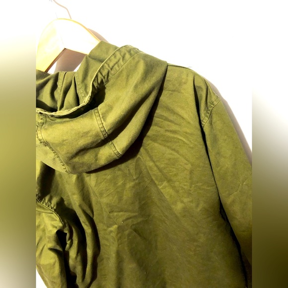 Vintage J. Crew Olive Green XL Jacket Hoodie - Picture 3 of 7
